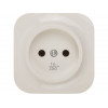 Розетка 1-ая (открытая, б/з) бежевая, Bailly, LEIDEN ELECTRIC