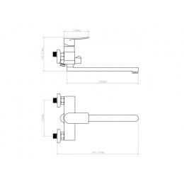 Смеситель для ванны D35-A, серия 280 белый, ECONOCE