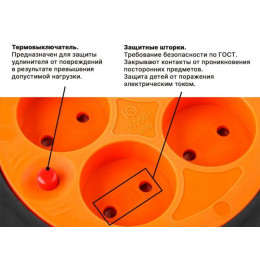 Удлинитель на катушке 40м (4 роз., 3,5кВт, б/з, ПВС 2х1,5) Юпитер