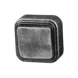 Выключатель 1 клав. (открытый, до 6А) серебро, Стандарт, Юпитер