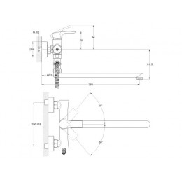 Смеситель для ванны D25-B, серия 580 ECONOCE