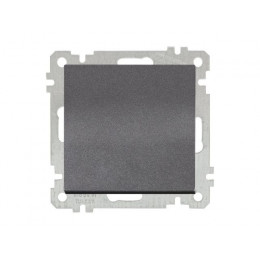 Выключатель 1-клав. двухполюсный (скрытый, винт. зажим) дымчатый, ELITRA, MUTLUSAN