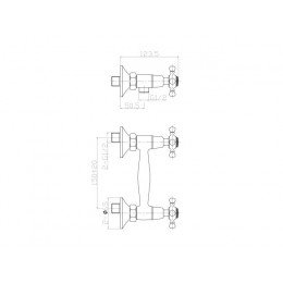 Смеситель для душа (Lt) вентильный, серия QNM AV Engineering