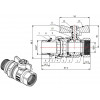 Кран шаровый 3/4" нар.-вн. бабочка (со сгоном) PN40, AV Engineering