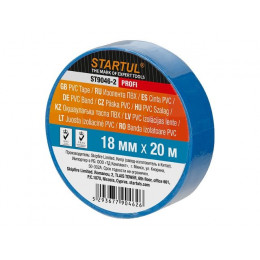 Изолента ПВХ 18ммх20м синяя STARTUL PROFI (ST9046-2)