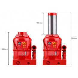 Домкрат гидравлический 50т бутылочный 255-405мм STARTUL AUTO (ST8018-50)