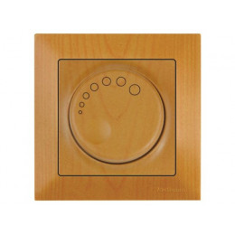 Выключатель поворотный (диммер) (скрытый, винт. зажим, 600Вт) дуб, DARIA, MUTLUSAN
