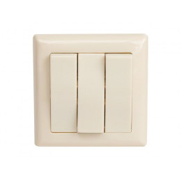 Выключатель 3-клав. (скрытый, винт. зажим) кремовый, DARIA, MUTLUSAN