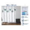 Шторка для ванной (12 колец в комплекте), 180x180 см, Harmony, бабочки, PERFECTO LINEA