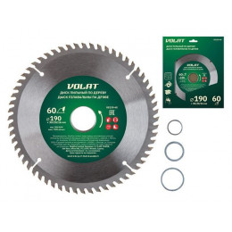 Диск пильный 190х30/20/16 мм 60 зуб. по дереву ВОЛАТ