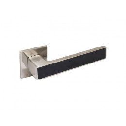 Ручка дверная АЛЛЮР АРТ "ЛАНА" SN/BL (86815) мат.никель/черный ЗАЩИТ.ПЛЕНКА