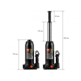 Домкрат гидравлический 4т бутылочный 195-380мм STARTUL AUTO (ST8019-04)