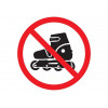 Наклейка запрещающий знак «На роликах не заходить» 150х150 мм REXANT