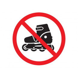 Наклейка запрещающий знак «На роликах не заходить» 150х150 мм REXANT