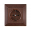 Розетка 1-ая (скрытая, с/з) орех, DARIA, MUTLUSAN