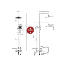 Душевая система D35, серия 760 ECONOCE