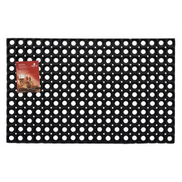 Коврик придверный ячеистый, грязесборный, 50х80х1,6 см, черный, VORTEX