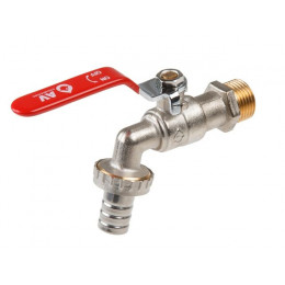 Кран водоразборный 1/2" нар. настенный со штуцером, AV Engineering