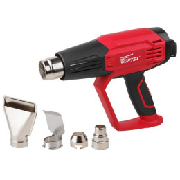 Термовоздуходувка WORTEX HG 6222 в кор. + набор сопл 2000 Вт, 3 скор., 90-600 °С