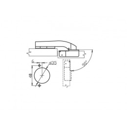 Петля угловая 90 градусов Slide-on STARFIX