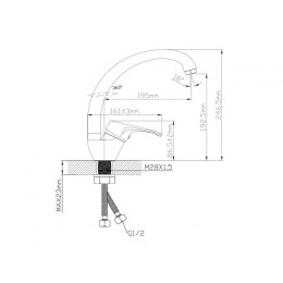 Смеситель для кухни (Lt) D40, серия BAS AV Engineering