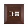 Розетка компьютерная 1xRJ45 (Cat5e, скрытая) орех, DARIA, MUTLUSAN