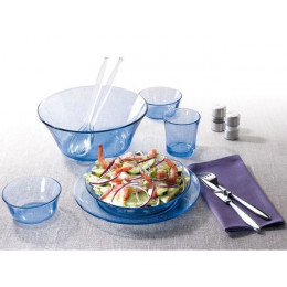 Тарелка обеденная стеклянная, 235 мм, серия Lys Marine, DURALEX (Франция)