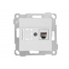 Розетка телефонная 1хRJ12 (скрытая, без рамки) белая, RITA, MUTLUSAN
