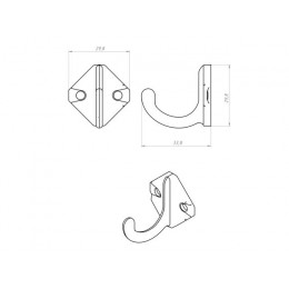 Крючок-вешалка №25 черный STARFIX