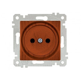 Розетка 1-ая (скрытая, без рамки, б/з) вишня, RITA, MUTLUSAN