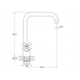 Смеситель для кухни вентильный (тип I), серия 620 ECONOCE