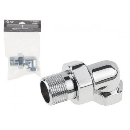 Американка угловая 1" вн.-нар. ХРОМ, AV Engineering (инд. упак.)