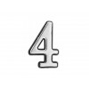 Цифра дверная АЛЛЮР БОЛЬШАЯ пластик "4" хром