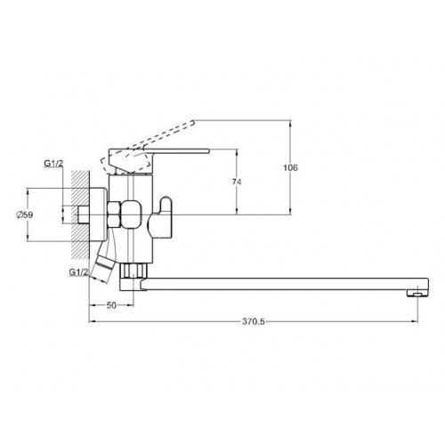 Смеситель для ванны D35-A, серия 390 ECONOCE