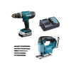 Аккум. дрель-шуруповерт MAKITA LXT HP488D + аккум. лобзик JV183D