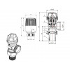 Кран вентильный под евроконус 1/2" нар. х 3/4" нар. для радиатора с термоголовой, AV Engineering