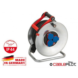 Удлинитель на катушке 50м (3 роз., 3.3кВт, метал. катушка, резин. кабель, с/з) Brennenstuhl Garant