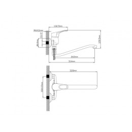 Смеситель для ванны (Lt) D40, серия BAS AV Engineering