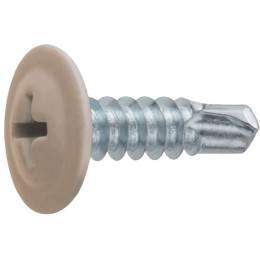Саморез 4.2х16 мм с прессшайбой, цинк, со сверлом, RAL 1014 (14000 шт в коробе) STARFIX
