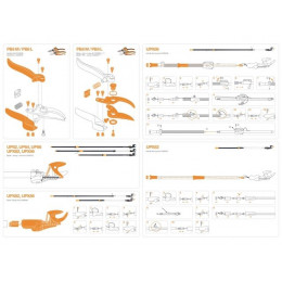 Зап.часть ручка и внутренний корд для FISKARS UPX82