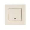 Выключатель 1-клав. (c подсветкой, скрытый, пруж. зажим) кремовый, RITA, MUTLUSAN