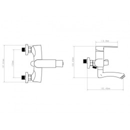 Смеситель для ванны D35-A, серия 270, ECONOCE