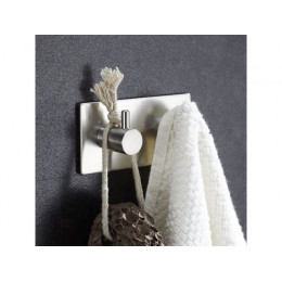 Планка самоклеящаяся 2 крючка PEGASUS, нержавеющая сталь, блистер, PERFECTO LINEA