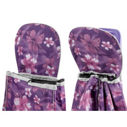 Сумка-тележка хозяйственная на колесах 30 кг, фиолетовая, цветы, PERFECTO LINEA