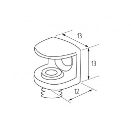 Полкодержатель для стеклянной полки 5-9 мм, хром (2 шт в зип-локе) STARFIX
