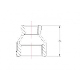 Муфта ред. 2" х 1" вн.-вн. чугун оцинк., AV Engineering