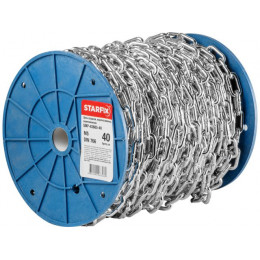 Цепь сварная короткозвенная, оцинк. М5 DIN 766 (бухта 40 м) STARFIX
