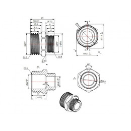 Ниппель ред. 1/2" нар. х 3/8" нар., AV Engineering (инд. упак.)