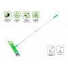 Швабра для пола с насадкой из микрофибры, зеленая, PERFECTO LINEA