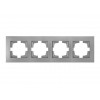 Рамка 4-местная серебро, Стиль новый, Bylectrica